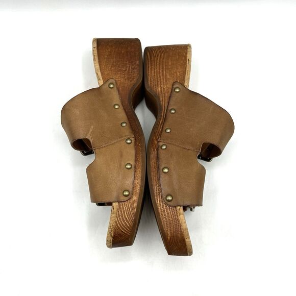 Kork Ease Womens Size 10M Saffron Leather Open Toe Slide Sandals Platform Wedge - Picture 5 of 13